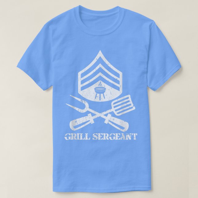 Camiseta Mens Grill Sargento CHURRASCO Griling  (Frente do Design)