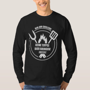 Camiseta Mens Grillmeister Caixa Am Grillen Sem Dicas Beer