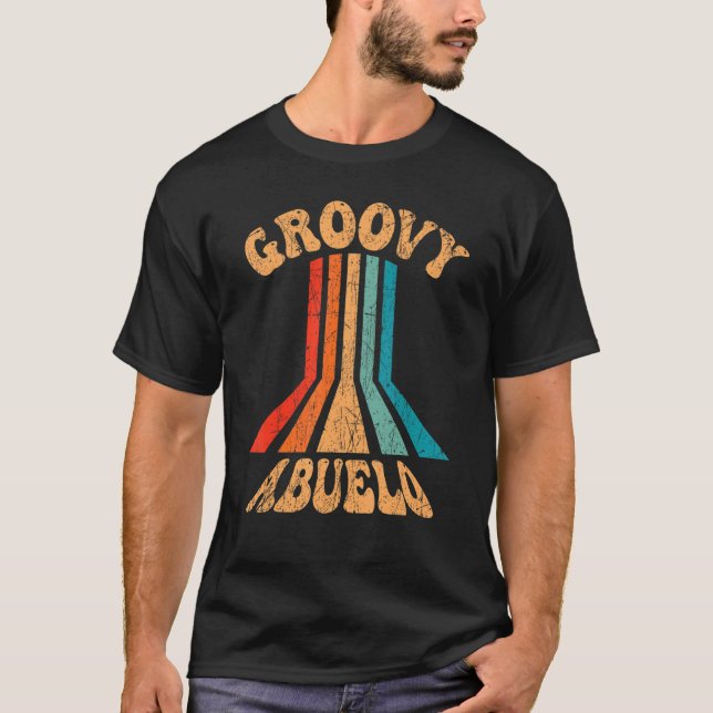 Camiseta Mens Groovy Abuelo 70s Aesthetic Nostalgia 1970's  (Frente)