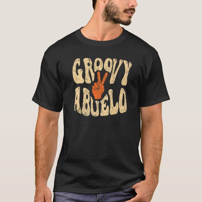 Camiseta Mens Groovy Abuelo 70s Aesthetic Nostalgia 1970's  (Frente)