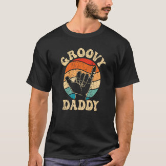 Camiseta Mens Groovy Daddy 70s Aesthetic Nostalgia 1970's R
