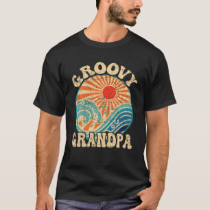 Camiseta Mens Groovy Grandpa 70S Nostalgia Estética 1970