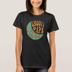 Camiseta Mens Groovy Papa 70s Nostalgia estética 1970 Re