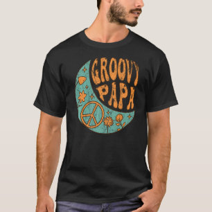 Camiseta Mens Groovy Papa 70s Nostalgia estética 1970 Re