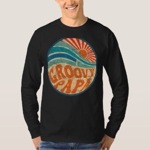 Camiseta Mens Groovy Papa 70s Nostalgia estética 1970 Re