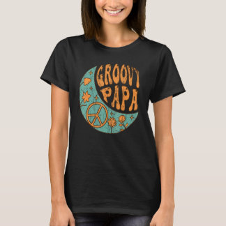 Camiseta Mens Groovy Papa 70s Nostalgia estética 1970 Re