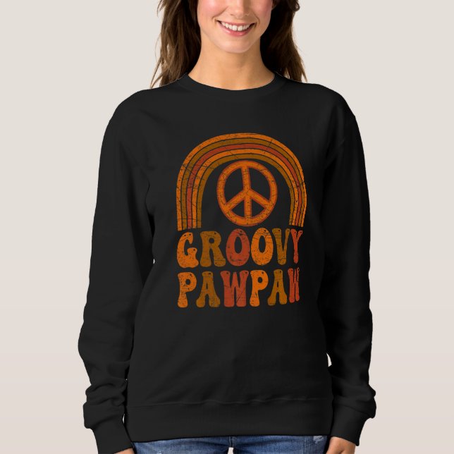 Camiseta Mens Groovy Pawpaw 70s Aesthetic Nostalgia 1970's  (Frente)