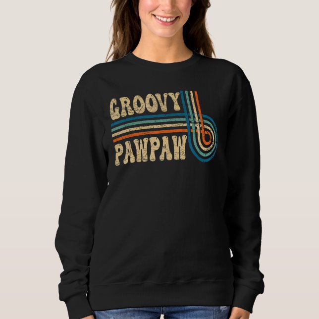 Camiseta Mens Groovy Pawpaw 70s Aesthetic Nostalgia 1970's  (Frente)