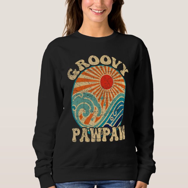 Camiseta Mens Groovy Pawpaw 70s Aesthetic Nostalgia 1970's  (Frente)