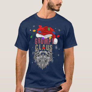 Camiseta Mens Grumpy Claus Ugly Christmas Santa With Light