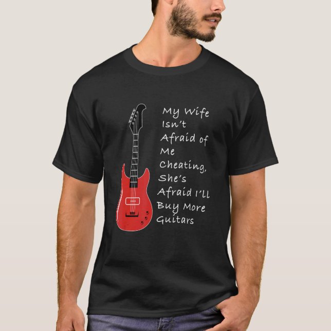 Camiseta Mens Guitar Husband Music (Frente)