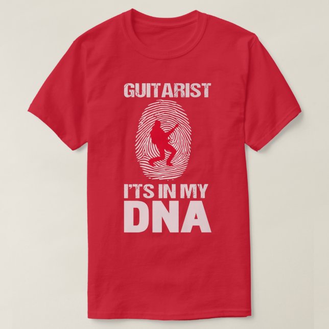 Camiseta Mens Guitarista É Meu DNA Engraçado Treinador De V (Frente do Design)