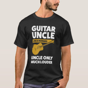 Camiseta Mens guitarra tio como um instante normal de guita