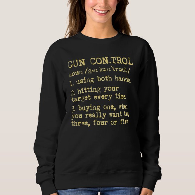 Camiseta Mens Gun-Control Definition Gun E Statem (Frente)
