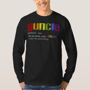 Camiseta Mens Guncle Definition Lgbt Tee Para Tio Gay