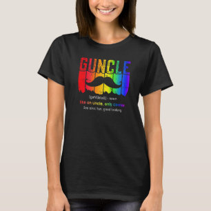 Camiseta Mens Guncle Definition Rainbow Flag Lgbtq Pride Ga