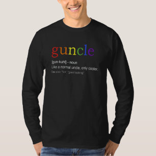 Camiseta Mens Guncle No Arco-Íris Cores De Bandeira Para Ti