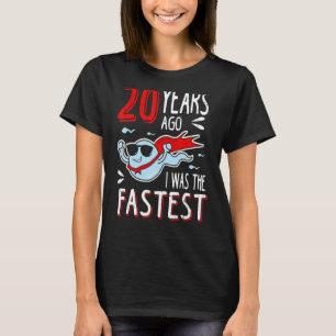 Camiseta Mens Há 20 Anos Eu Era O Aniversário Mais Rápido
