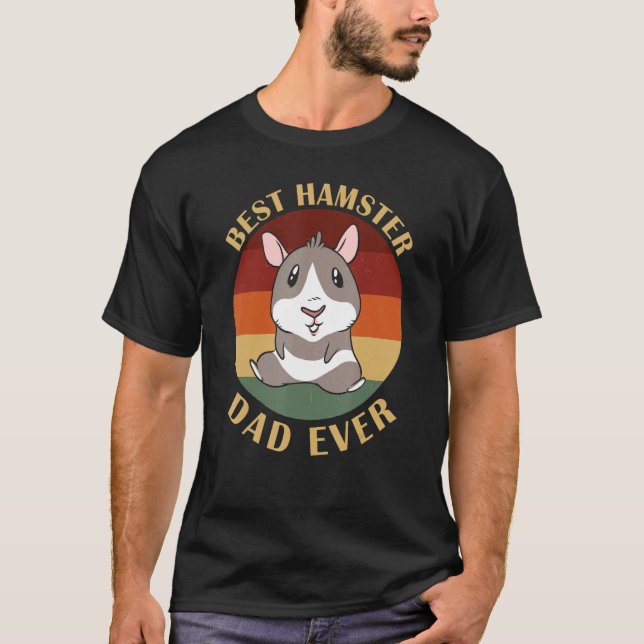 Camiseta Mens Hamster Dad Pet Owner Cute Animal Father Hams (Frente)