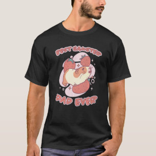 Camiseta Mens Hamster Dizendo Melhor Pai De Hamster Strawbe