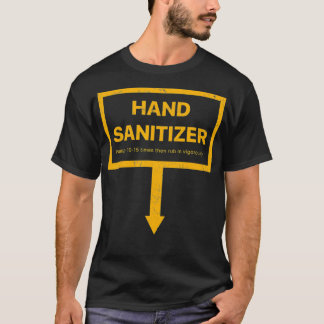 Camiseta Mens Hand Sanitizer Humor amarelo adulto engraçado