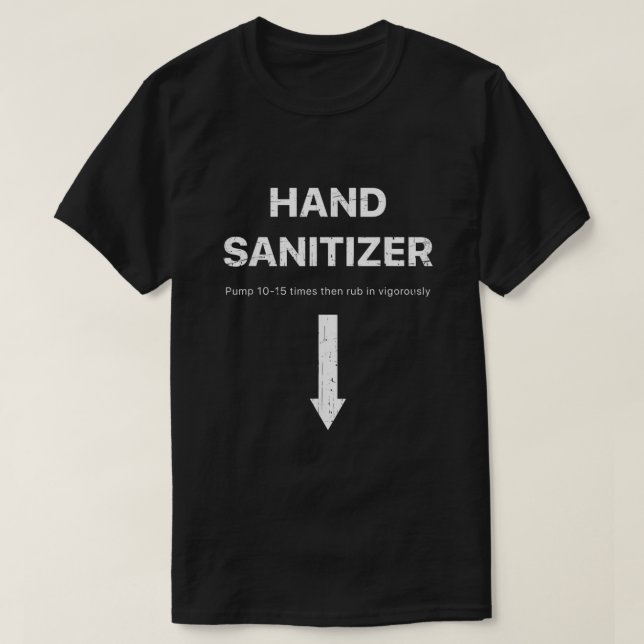 Camiseta Mens Hand Sanitizer humor engraçado para adultos s (Frente do Design)