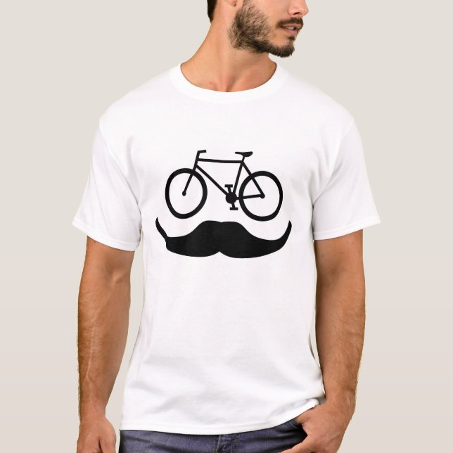 Camiseta Mens Handlebar Mustache (Frente)