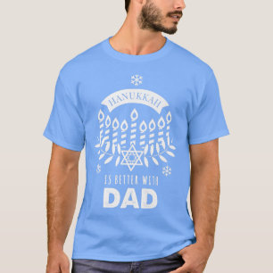 Camiseta Mens Hanukkah é melhor com a família de Pais