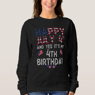 Camiseta Mens Happy 4 de julho e sim é meu quarto aniversár