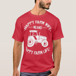 Camiseta Mens Happy Fazenda Life Funny Trator Farmer