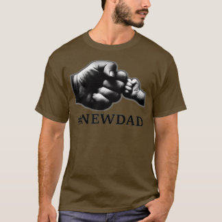Camiseta Mens Hashtag Novo papai Primeira Vez Pai Papa Lega
