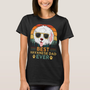 Camiseta Mens Havanese Dog Vintage Melhor Fath Pai Havanens