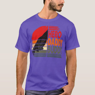 Camiseta Mens HERO PAI BUDDY Pai Padre Funny Pais Da