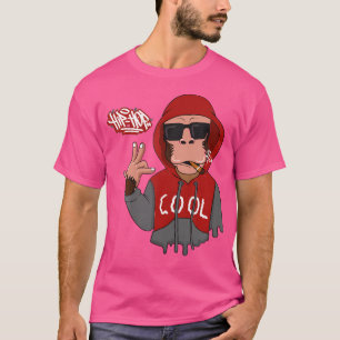 Camiseta Mens Hip Hop Shirt Legal Chimp Gangster