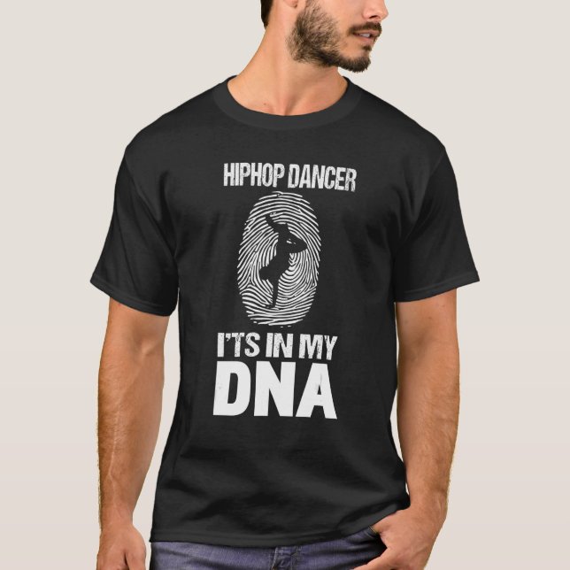 Camiseta Mens Hiphop Dancing Está No Meu Dna Hiphop Dancing (Frente)