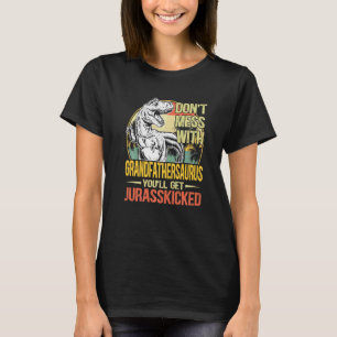 Camiseta Mens Homens Afetados Avô-Ssaurus Dinosaur Rex