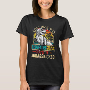 Camiseta Mens Homens Afetados Avô-Ssaurus Dinosaur Rex
