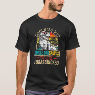 Camiseta Mens Homens Afetados Solteiro Dadsaurus Dinosaur R