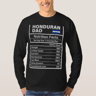 Camiseta Mens Hondurenhos Nutrição Pai Fatos Dia de os pais
