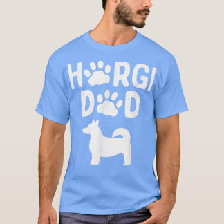Camiseta Mens Horgi Dad Corgi and Husky Dog Mi