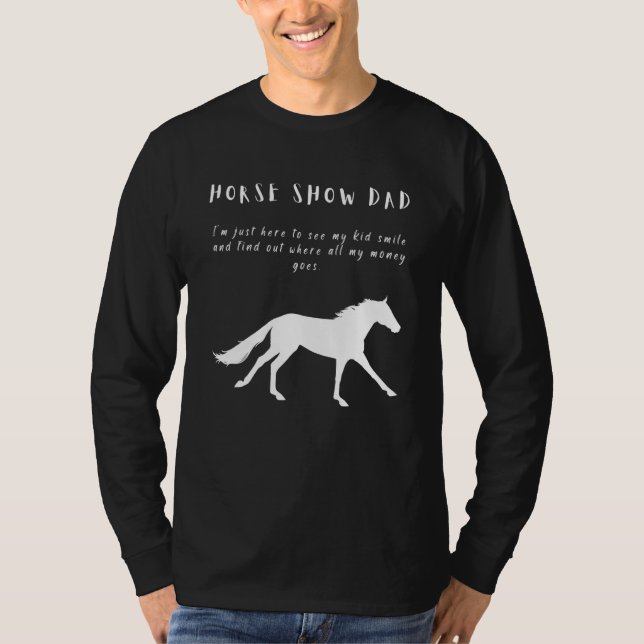 Camiseta Mens   Horse Show Dad With Galloping Horse (Frente)