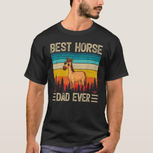 Camiseta Mens Horse Vintage Melhor Pai de Cavalo Nunca D Pa