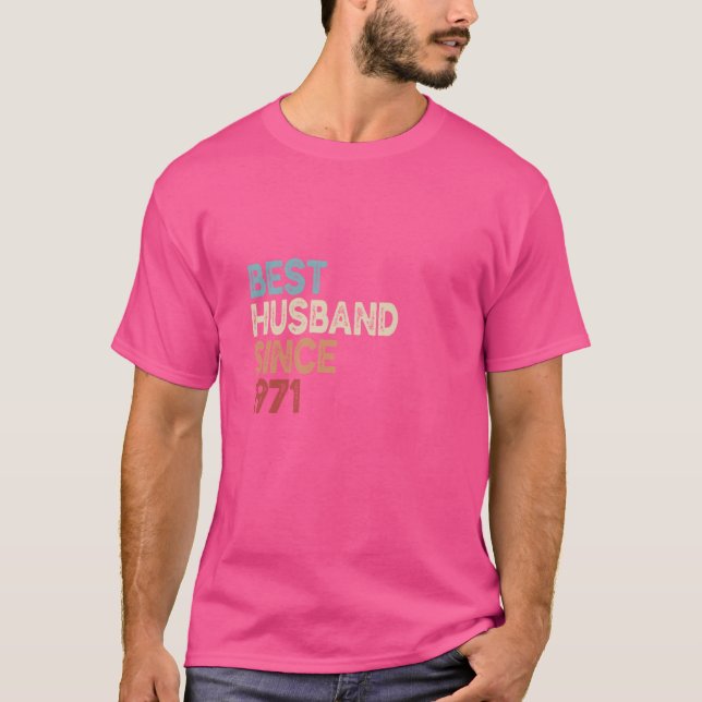 Camiseta Mens Humor Best Husband desde o aniversário de 197 (Frente)
