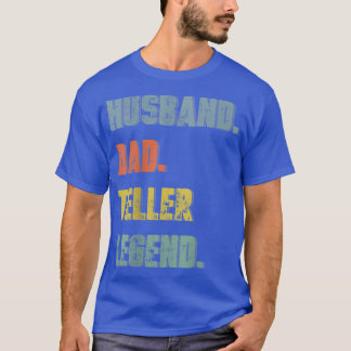 Camiseta Mens Husband Dad Teller Legend Vintage Father's Da