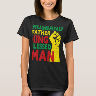 Camiseta Mens Husband Padre King Bendê Homem Negro Pai