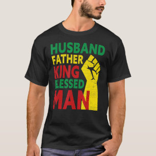 Camiseta Mens Husband Padre King Bendê Homem Negro Pai 1