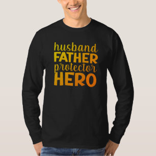 Camiseta Mens Husband Padre Protetor Hero