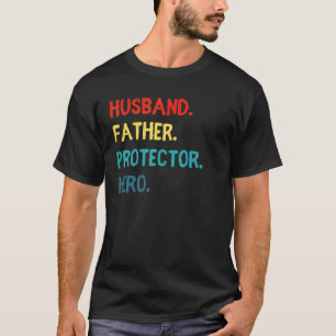Camiseta Mens Husband Padre Protetor Hero