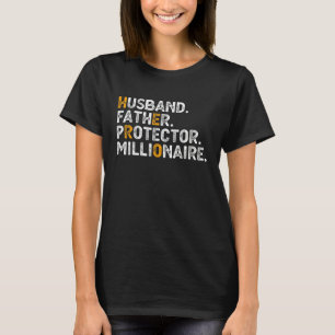 Camiseta Mens Husband Padre Protetor Millionaire Stock Cr