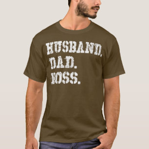 Camiseta Mens Husband Pai Chefe Dia de os pais Engraçado Pr